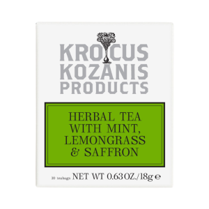 Krocus Kozanis saffraan thee met citroengras en munt, 10 zakjes