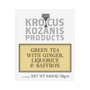 Krocus Kozanis saffraan thee met gember en zoethout, 10 zakjes