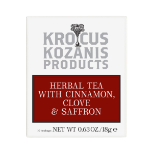 Krocus Kozanis saffraan thee met kaneel en kruidnagel, 10 zakjes