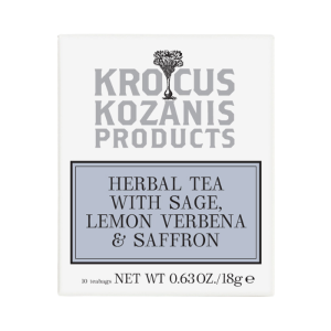 Krocus Kozanis saffraan thee met salie en citroenverbena, 10 zakjes