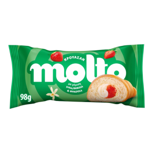 Molto croissant met vanille / aardbei, 98 gr