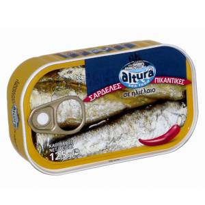 Altura pikante sardientjes in zonnebloemolie, 125 gr