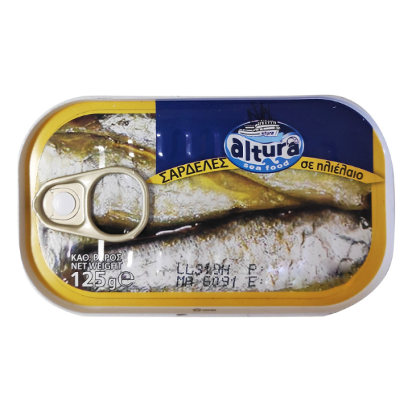 Altura sardientjes in zonnebloemolie, 125 gr