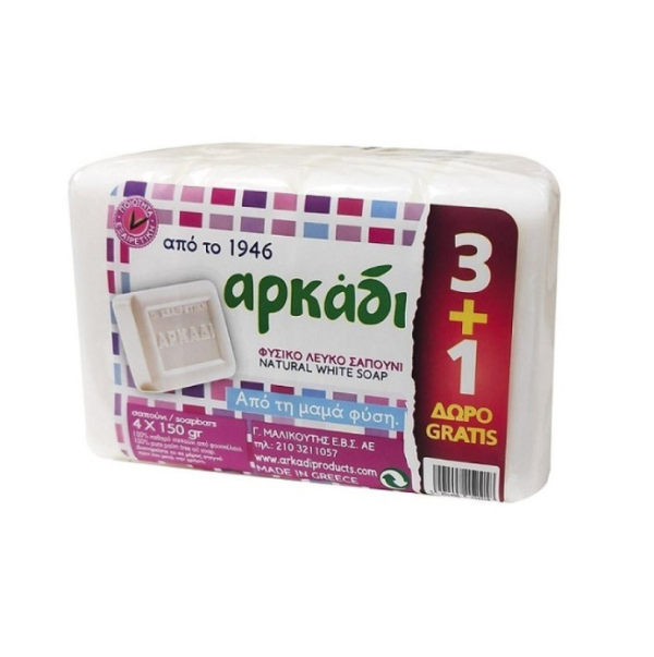 Arkadi witte zeep, 4 x 150 gr