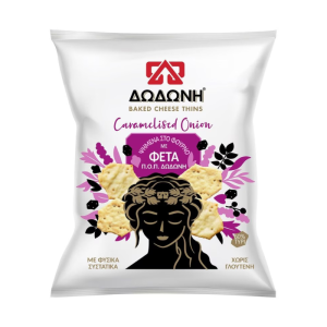 Dodoni cheese thins gekarameliseerde ui, 50 gr