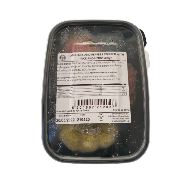 Gevulde tomaten en paprika's (Gemista) maaltijd, 400 gr