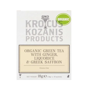 Krocus Kozanis saffraan thee met gember en zoethout, 10 zakjes