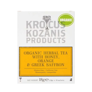 Krocus Kozanis saffraan thee met honing en sinaasappel, 10 zakjes