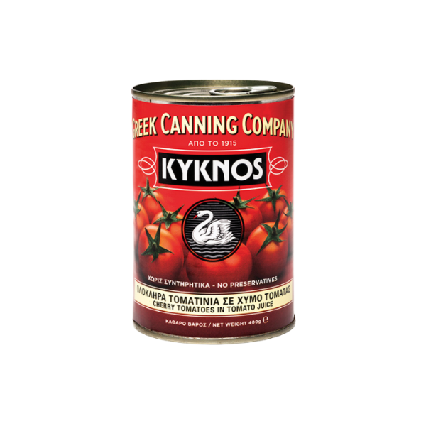 Kyknos cherrytomaat in blik, 400 gr