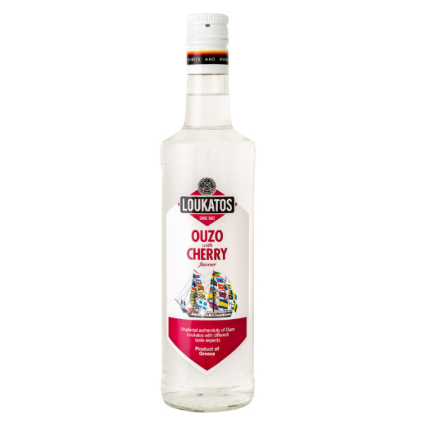 Loukatos ouzo met kers, 700 ml