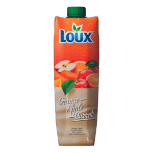 Loux vruchtensap met appel, sinaasappel en wortel, 1 liter