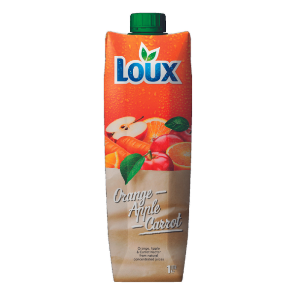 Loux vruchtensap met appel, sinaasappel en wortel, 1 liter