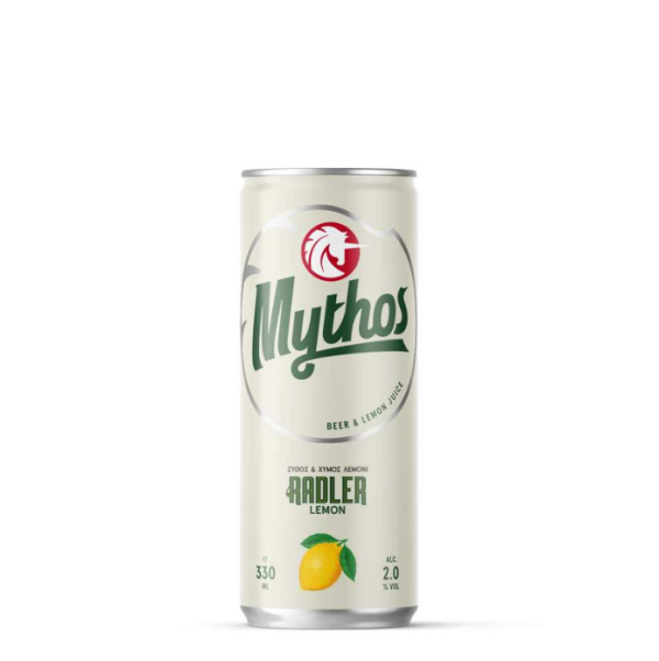 Mythos Radler Citroen 2% (per 4 stuks), 330 ml