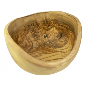Olijfboomhout - kom rustiek - 18 cm