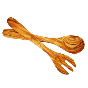 Olijfboomhout - salade set tridant - 30 cm
