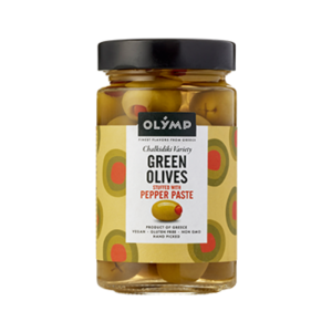 Olymp groene olijven met paprika, 170 gr