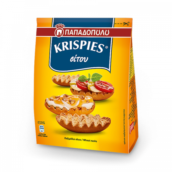 Papadopoulou Krispies tarwe toastjes, 200 gr