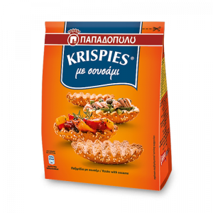 Papadopoulou Krispies tarwe toastjes met sesam, 200 gr