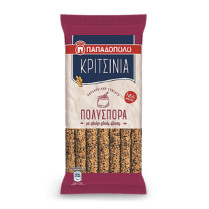 Papadopoulou volkoren broodstengel meerzaden, 185 gr