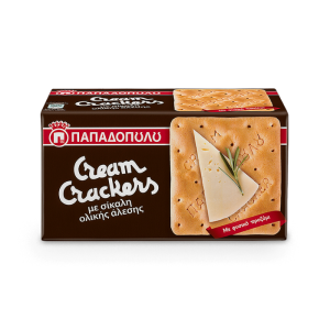 Papadopoulou volkoren cream crackers met rogge, 175 gr