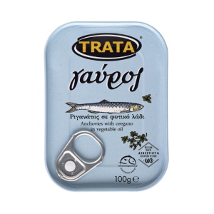 Trata ansjovis (gavros) met oregano, 100 gr