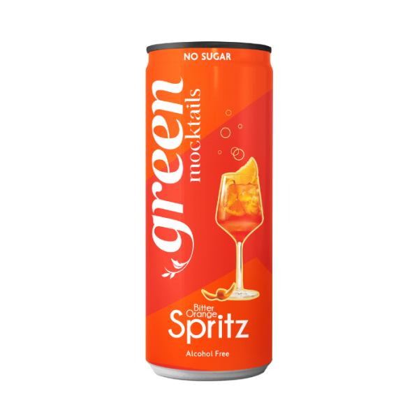 Green mocktail bitter orange spritz, 330 ml