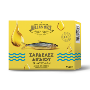 Hellas Meze sardientjes in plantaardige olie, 90 gr