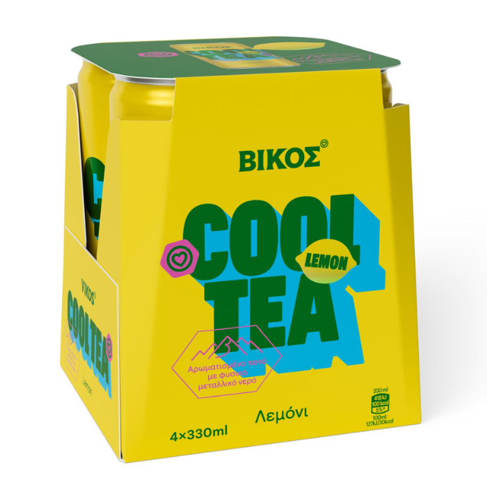 Vikos Cool tea citroen, 4 x 330 ml Vikos Cool tea citroen, 4 x 330 ml